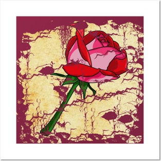 Vintage Rose No 2 - Valentines Posters and Art